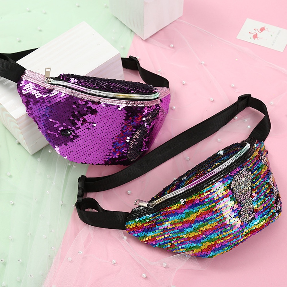 Fanny pack 2 colors belt bag sequins
